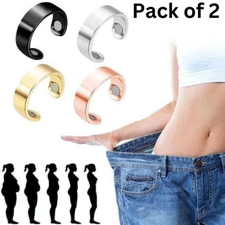 ✨ Stylish Magnetic Slimming Ring – Your Natural Path to Weight Wellness! (Pack of 2) ✨